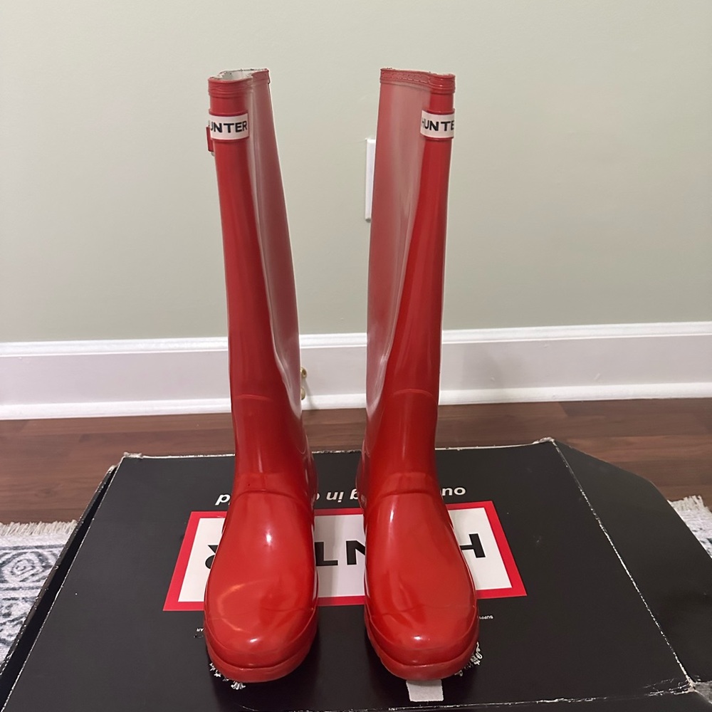 Hunter original gloss tall rain boots